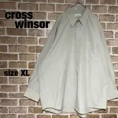 cross winsor シャツ　ドレスシャツ　無地　シンプル　ポリシャツ