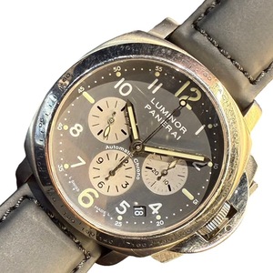 パネライ PANERAI パネライ ルミノール クロノグラフ 40ｍｍ PAM00121 ステンレススチール チタン 腕時計 メンズ 中古