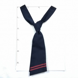 1円 スクールネクタイ サージ 紺 中古 制服 学生服 セーラー服 ブレザー 女子 LC0269 VI