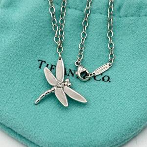 ☆ ティファニー ドラゴンフライ ダイヤモンド ネックレス ペンダント ホワイトゴールド 750 K18 18金 Tiffany Dragonfly Necklace Pendant