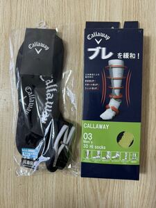 新品　定価合計4180円　2足セット　ショート　ロング　Callaway キャロウェイ ゴルフ メンズ 靴下　ソックス　機能性　