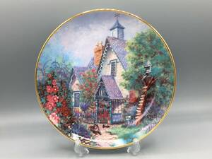 限定品 英国 リリパットレーン フランクリンミント The Gables 飾り皿 絵皿 皿 ⑮ イギリス 家 花 コテージ (761)