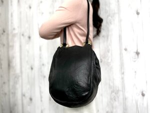 美品 LOEWE ロエベ アナグラム ハンドバッグ ショルダーバッグ バッグ ナッパレザー 黒 79660Y