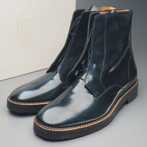 MH1147//*メゾン マルジェラ/Maison Margiela/マルタンマルジェラ22*メンズ41/サイドジップブーツ/プレーントゥ/ショートブーツ/革靴/青