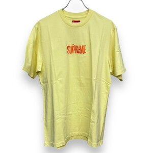 SUPREME 21SS Splatter S/S Top スプラッター ロゴ刺繍半袖Tシャツ Sサイズ イエロー シュプリーム カットソー