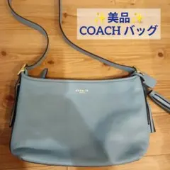 ★レア★COACH レガシー タッセル ショルダーバッグ ライトブルー