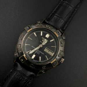 ◆限定品◆OH済◆SEIKO◆日本未発売 セイコー ヴィンテージ アンティーク ダイバー 腕時計 自動巻 ブラック メンズ ウォッチ★送料無料