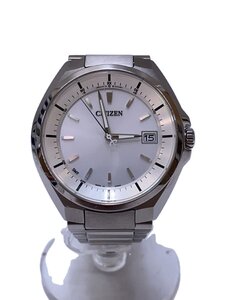 CITIZEN◆ソーラー腕時計/アナログ/ステンレス/WHT/SLV/H128-R006860