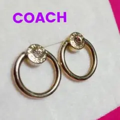 COACH スイングリング＆ストーン ピアス 、美品