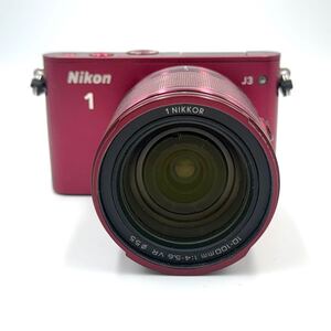 ★ Nikon 1 J3 NIKKOR 10-100mm 1:4-5.6 VR シャッター、フラッシュOK 動作確認済 現状品 ミラーレス一眼 デジタルカメラ ニコン