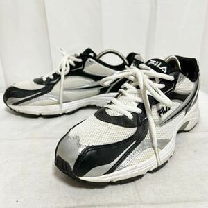 和321★ FILA フィラ ランニングシューズ スニーカー 25.5 ホワイト ブラック メンズ