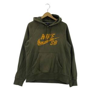 NIKE ナイキ プリント パーカー sizeS/カーキ