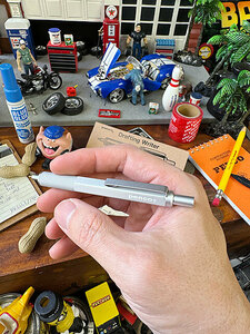 PENCO　ペンコ　ドラフティングボールペン　（シルバー）　ショート　短い　0.5mm　ニードルタイプ　製図　手帳用 日本製　ハイタイド