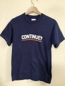 JUN SKY WALKERS ジュンスカイウォーカーズ　CONTINUE？　プリントTシャツ　ネイビー　バンド　邦楽　昭和　古着　