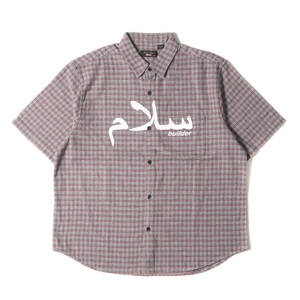 Supreme シュプリーム シャツ サイズ:M 23SS UNDERCOVER アラビックロゴ チェック フランネル シャツ S/S Flannel Shirt グレー レッド