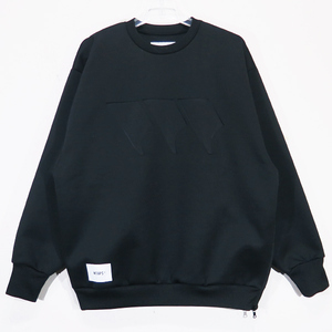 WTAPS ダブルタップス 24SS WOUND/SWEATER/POLY.:///: ワウンド スウェット ポリエステル トップス クルーネック トレーナー ブラック Junz