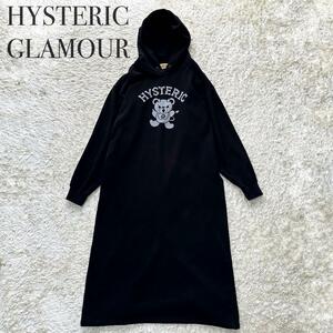 ヒステリックグラマー デビルベア ヒスベア スウェット パーカー ワンピース 黒 DEVIL BEAR HYSTERIC GLAMOUR ブラック ファックベア クマ