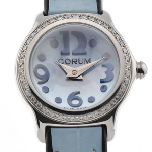 コルム CORUM 101.151.47 バブル ミニ ダイヤベゼル クォーツ レディース 美品 箱・保証書付き H#131332