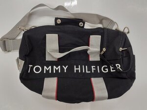 OK-洋 TOMMY HILFIGER トミーヒルフィガー 2way ボストンバッグ ショルダーバッグ ネイビー シルバー コンチョ