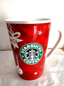 未使用品★2009年クリスマスStarbucks スターバックスコーヒーカップ旧ロゴホリデーシーズンマグカップトールサイズ355mlスタバ