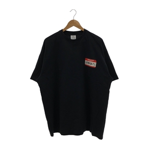 【中古】VETMENTS 22AW My Name Is Vetements T-Shirt サイズS 黒 オーバーサイズ[240091366204]