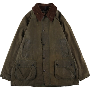 古着 80~90年代 バブアー Barbour BEDALE ビデイル 旧3ワラント バッジ付き ワックスコットン オイルドジャケット メンズL相当 /eaa500249