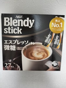 新品　AGF ブレンディスティックカフェオレ 微糖27本3箱