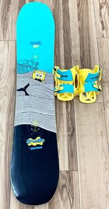 [rmm] SALOMON スポンジボブ スノーボード＆ビンディングセット キッズ 130cm