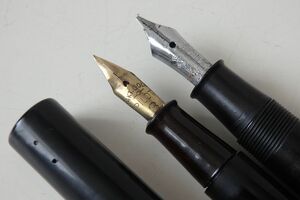 ビンテージ品　PILOT パイロット万年筆ペン先14KT　PLATINUM プラチナ 万年筆　部品取りジャンク品　２本おまとめ