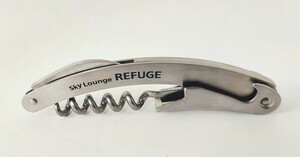 ☆未使用!「Sky Lounge Refuge ソムリエナイフ」ステンレス製 ワインオープナー コルク抜き ラベルカットナイフ スクリュー 雑貨 グッズ