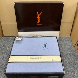 ☆169. YVES SAINT LAURENT イヴサンローラン モッサシーツ 140cm×240cm 寝具 長期保管品 現状品