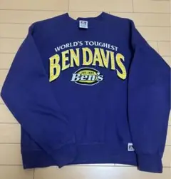 BEN DAVIS スポーツロゴクルースウェット 紫