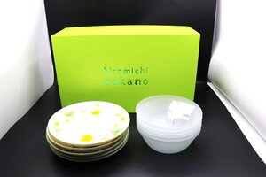 hiromiti nakano(ヒロミチ　ナカノ) カップ＆ソーサー　ガラス＆デザートセット　5客セット 　　食器/プレート