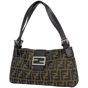 フェンディ FENDI ズッカ柄 ショルダーバッグ ハンドバッグ ショルダーバッグ キャンバス ブラウン 26583 レディース 【中古】