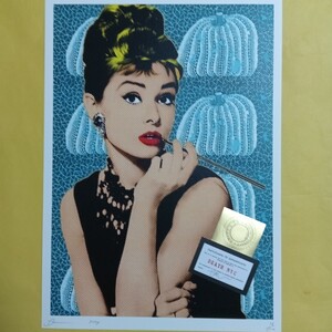 DEATH NYC 世界限定100枚 アートポスター　Audrey　Hepburn オードリーヘプバーン　草間彌生 南瓜 かぼちゃ Banksy バンクシー 現代アート