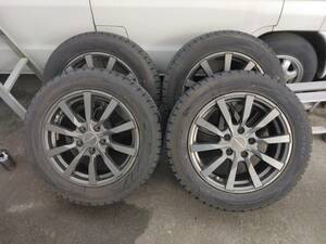 ★☆【美品】215/55R16　国産スタッドレスタイヤ+アルミホイール4本セット　VW　パサート等　6.5J/PCD112/5H/ET+48☆★