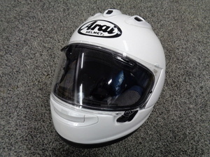 ・△ Mサイズ 【Arai(アライ)】 RX-7X フルフェイスヘルメット グラスホワイト 