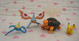 タカラトミー　TOMY　立体ポケモン図鑑　SPECIAL 02　裂空の訪問者デオキシス編 フィギュア 4体　アメタマ/アメモース/ピカチュウ/コータス