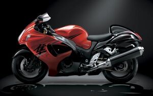 スズキ GSX1300R ハヤブサ 隼 2代目2008年仕様 HAYABUSA1300 壁紙ポスター ワイド版603×376mm（はがせるシール式）004W2