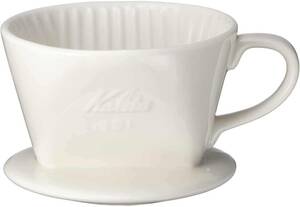 カリタ Kalita コーヒー ドリッパー 陶器製 1~2人用 ホワイト 101-ロト #01001