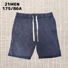 A-707〈21MEN〉 ネイビー ハーフパンツ 175/86A　Lサイズ