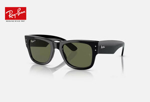 【新品】Rayban レイバン RB0840sf-6283 MEGA WAYFARER サングラスブラックフレーム 黒縁 グリーンレンズ rb3530-3492