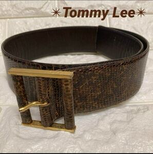 ☆ Tommy Lee ☆ トミー・リー ヘビ革 レディース ファッションベルト