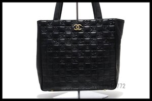 希少美中古■CHANEL 8番台 アイコン レザー トートバッグ シャネル■1017ee23836