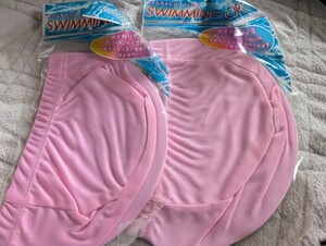 2個　新品　ピンク　スイムキャップ　プール　水泳帽　メッシュ 大人　子供　男女兼用