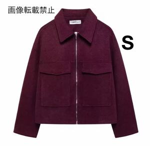 vintage ヴィンテージ レトロ ジッパー ジャケット ブルゾン ジャンパー アウター Sサイズ レディース★ZARA 好きな方に★秋冬新作 新品★