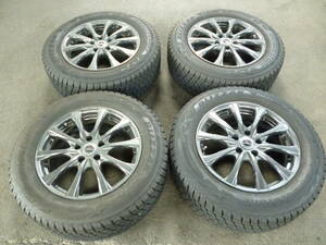 225/65R17 15年製造　7.5分山 ブリヂストンDM-V2　★　ウエッズAIRNOVA　7.0-17　IN48　PCD114.3　5H　4本セットです。