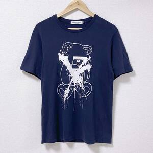 UNDERCOVER 定番 目隠しベア ペイント Tシャツ ネイビー 紺 2サイズ アンダーカバー くま 半袖 カットソー Tee archive 4040357