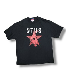 NTRS ロゴ　オリジナルＴシャツ　チャンピオン　サイズL 　黒　mkw.tokyo1488