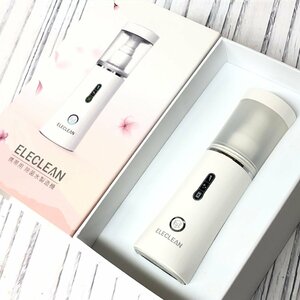 m001 E 未使用保管品 ポータブル除菌水製造機 ELECLEAN ホワイト 携帯用 充電式